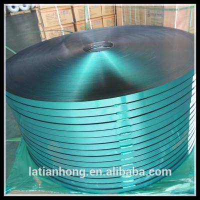 China specilized aluminum laminate manufacturer green color ECCS steel tape for cable using