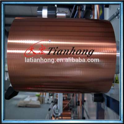 Copper Color Coated Aluminum Laminated Foil AL/PET For Cable Shield